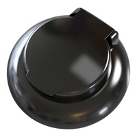 Loftica toma de tierra francesa IP44 plástico negro