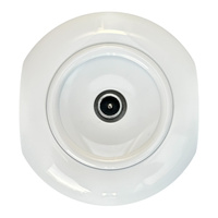 Toma de antena con marco retro blanco brillante, SOCKET CENTRAL