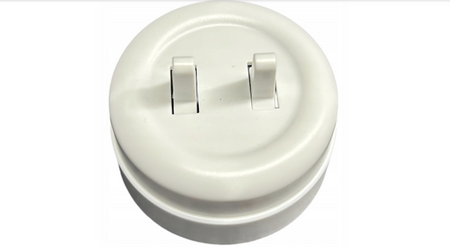 Interruptor de persiana de superficie Loftica ART plástico blanco