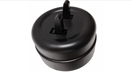 Interruptor doble de superficie plástico negro LOFTICA ART