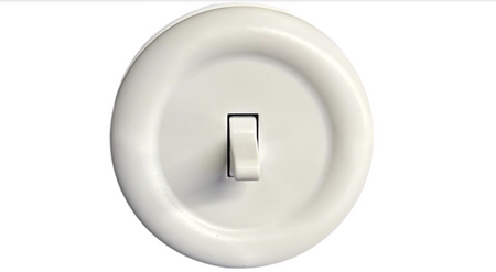 Interruptor de timbre de superficie Loftica ART plástico blanco