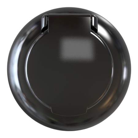 Loftica toma de tierra francesa IP44 plástico negro