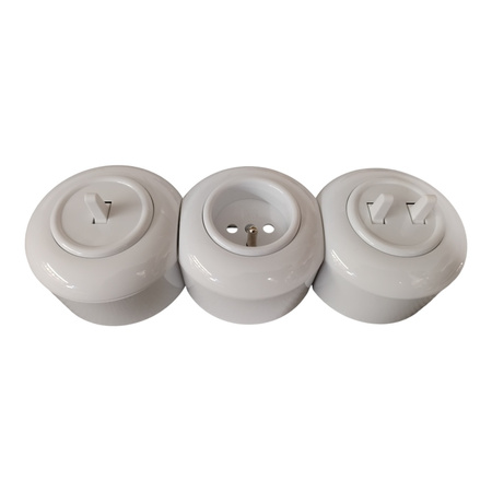 Toma de ordenador empotrable RJ45 con marco blanco brillante SOCKET CENTRAL