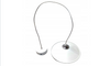 Lámpara colgante disco de metal blanco E27 loft