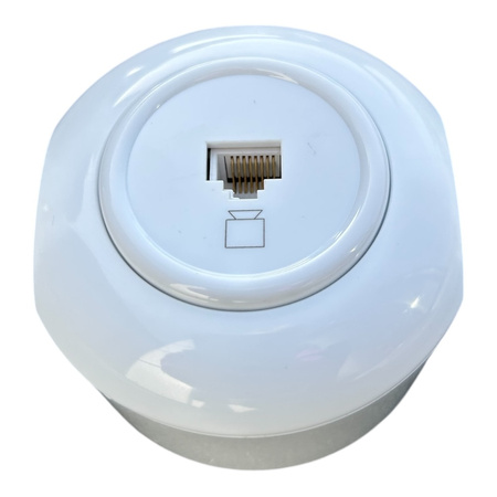 Toma de ordenador empotrable RJ45 con marco blanco brillante SOCKET CENTRAL