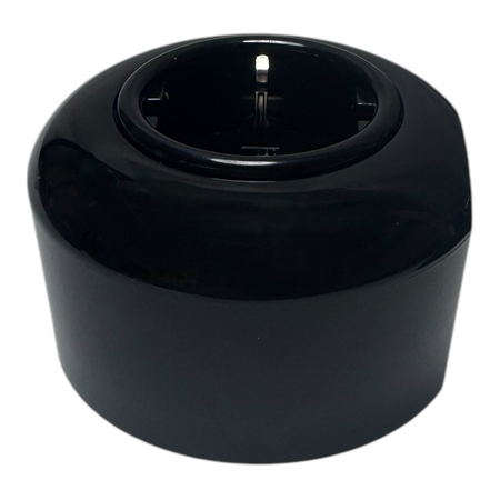 Enchufe Schuko con marco negro brillo LADO ENCHUFE