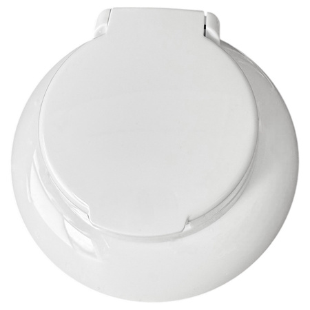 Loftica Toma de corriente francesa con toma de tierra IP44 plástico blanco