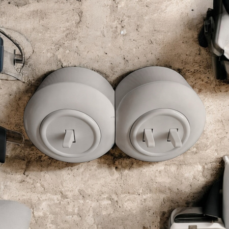 Toma de antena con marco retro blanco brillante, SOCKET CENTRAL