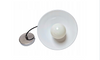 Lámpara colgante disco de metal blanco E27 loft