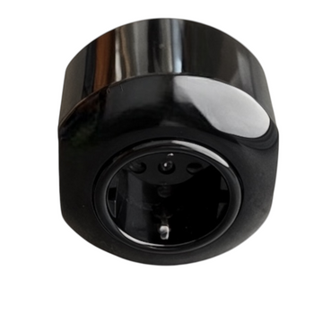Toma Schuko con marco negro brillo SOCKET CENTRAL