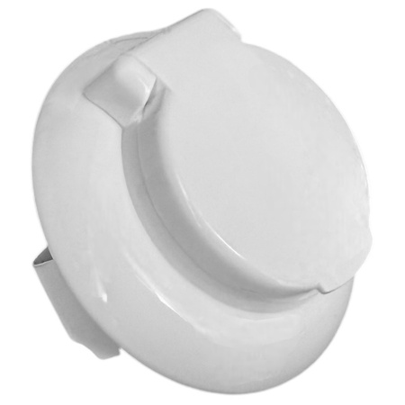 Loftica Toma de corriente francesa con toma de tierra IP44 plástico blanco