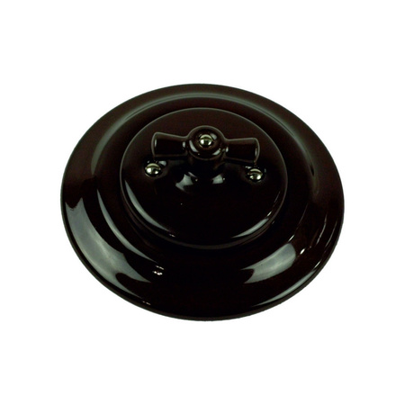 Interruptor de timbre de luz retro empotrado ANTICA negro, ANDO/D006 NEGRO 