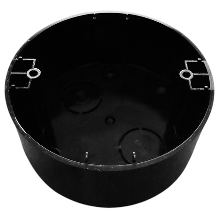 Toma satélite con marco negro LOFT vintage negro de superficie redonda