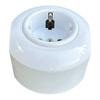 Toma Schuko con marco blanco LOFT vintage PRL, SURFACE CENTRAL