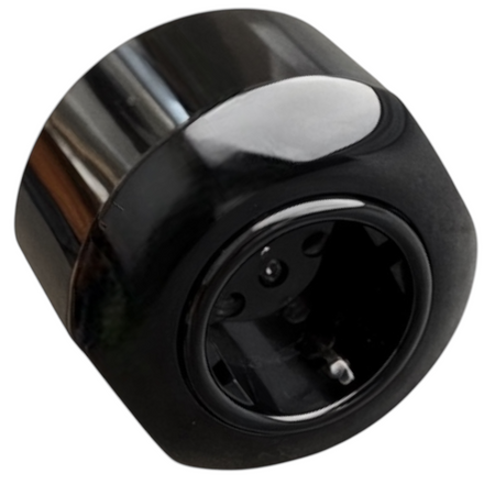 Toma Schuko con marco negro brillo SOCKET CENTRAL