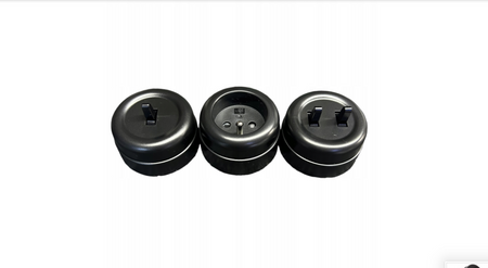 Interruptor de lamas de superficie Loftica ART plástico negro