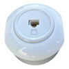 Toma de ordenador empotrable RJ45 con marco blanco brillante SOCKET CENTRAL