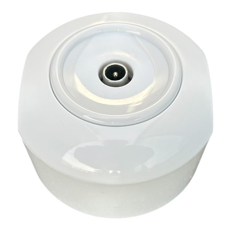 Toma de antena con marco retro blanco brillante, SOCKET CENTRAL