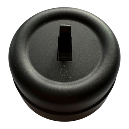 Interruptor de timbre de superficie Loftica ART plástico negro